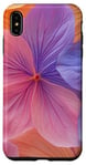 Coque pour iPhone XS Max Mélange floral romantique dans des tons orange chaud et bleu froid