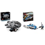 LEGO Star Wars Millenium Falcon 25e anniversaire 75375 + Microfighter Captain Rex Y-Wing 75391, cadeaux pour hommes, femmes et fans, garçons et filles, idée cadeau fantastique pour les enfants