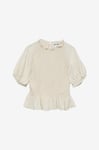 Vero Moda - Blus vmPhoebe SS High Neck Top - Vit