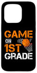 Coque pour iPhone 15 Pro Jeux drôles sur le premier jour d'école de basket-ball de première année