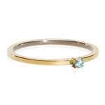 Blomdahl Tiffany ring 3mm goldtitan aquamarine (Storlek: 18mm)