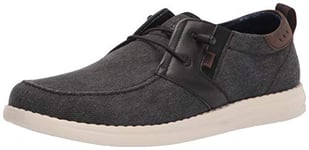 Nunn Bush Homme Brewski Wallabee Chaussures à Enfiler en Toile avec Bout Mocassin, Noir, 42.5 EU