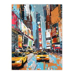 Artery8 Taxi on Broadway New York City Painting Living Room Unframed Wall Art Print Poster Home Decor Premium