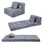 MeMoreCool Canapé pour Enfants, Fauteuil Convertible & Matelas au Sol pour Enfants, Matelas Pliable pour Enfant, Mini-Canapé Chauffeuse Modulaire pour Salle de Jeux, Brillant dans Le Noir