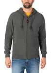 Timezone Men's Cosy hoodie jacket Hooded Sweatshirt, Raven Black, M