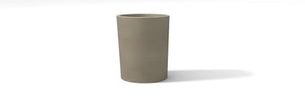 Kloris Barocco Pot de Fleurs cylindrique 40 Taupe polyéthylène diamètre 35 cm Hauteur 40 cm Profondeur Compartiment 17 cm