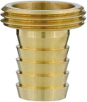 GARDENA Brass Hose Fitting 1-Piece: Screwing Of Highquality Brass, 33.3 mm (G 1 ") - Thread, For 19 mm (3/4") - Tubing (7148-20)