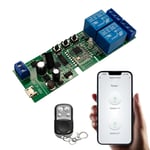 Tuya Smart Zigbee Relais Intelligent 2 Canal Avec Télécommande 433 Rf Usb 5V Dc7-32V Commutateur Momentané/Verrouillage Pour Alexa Google Home (Nécessite Zigbee Hub)