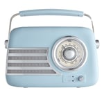 ITEK Vintage Bluetooth Radio, Portable, 5W, Vintage Blue,I60028BLU