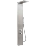 Colonne de douche hydromassante brossé en acier inox mod. manhattan plus