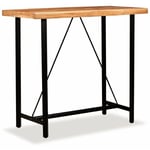 Helloshop26 - Table haute mange debout bar bistrot bois massif de sesham 120 cm