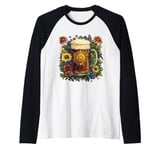 Funny Bavaria flowers beer dirndel Raglan Baseball Tee