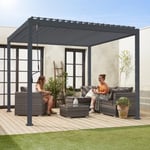 3x3m Louvered Aluminium Garden Pergola Adjustable Roof Slats