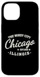 Coque pour iPhone 14 Vintage Retro Love Chicago Illinois Windy City est une ville créée en 1833