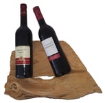 Étagère à Vin Wine Racks Porte-Bouteille Braun Déco Objet Bois de Teck pour 2
