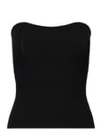 Como Knit Strapless Top Black Second Female