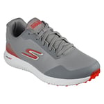 Skechers Men's Max 2 Arch Fit Waterproof Golf Shoe Without Spikes Sneaker, Grey red, 10 UK