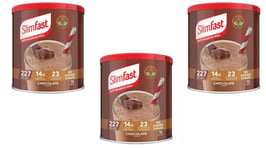 3 x SlimFast Chocolate Meal Replacement Shake for Weight Loss Balanced Diet 375g