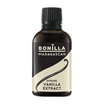 Bonilla Madagascan - Vanilla Extract Intense (50ml), Bourbon Beans, Non-GMO, Kosher, Gluten-free, Vegetarian, Vegan, Made in the UK, No Artificial or Synthetic Flavours, For Baking Cakes & Biscuits