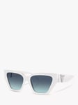 Tiffany & Co TF4218 Women's Squared Cat's Eye Sunglasses, White/Blue Gradient