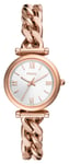 Fossil ES5330 Women's Carlie (28mm) Silver Dial / Rose Gold- Watch