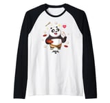 Kung Fu Panda 4 Cute Chibi Po Eating Dumplings Manche Raglan