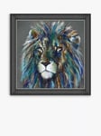 John Lewis Louise Luton 'Akiki' Lion Framed Print, 83 x 83cm, Multi