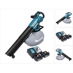 Dub 187 RG2 Souffleur et aspirateur de feuilles sans fil 18 v Brushless + 2x batteries 6,0 Ah + chargeur - Makita