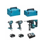 MAKITA Kit 18V MSL3P2 (DHR171 + DDF482 + DTD154 + 2 x 5,0 Ah + DC18RC + MAKPAC 2 + MAKPAC 3)