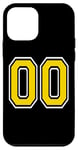 Coque pour iPhone 12 mini Numéro 0 en jaune, blanc, noir