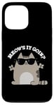 Coque pour iPhone 13 Pro Max Jeu de mots amusant pour chats Meow's It Going