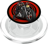 Rottweiler Dog Biker sur une moto Chopper classique PopSockets PopGrip pour MagSafe