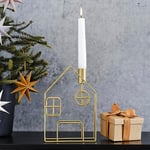 Ginger Ray Bougeoir de Noël en métal doré pour décoration de cheminée