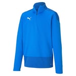 PUMA Boys' Team Goal 23 Training 1/4 Zip Top Jr Pullover, Electric Blue Lemonade-Team Power Blue, 164