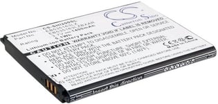 Kompatibelt med Samsung Admire 4G, 3.7V, 1400 mAh