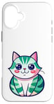 Coque pour iPhone 16 Plus Joli chat japonais, t-shirt japonais, chat manga