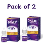 Pack of 2 Systane Complete Lubricant All In One Eye Drops 10ml