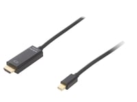 Cable DisplayPort 1.2 male HDMI male 1.8m noir