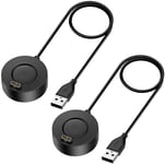 Lader til Garmin Fenix 5/6 Forerunner 935/945 USB, 2-pakning sort