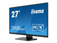 iiyama ProLite T2752MSC-B1 - LED-skärm - 27 - pekskärm - 1920 x 1080 Full HD (1080p) @ 60 Hz - IPS - 400 cd/m² - 1000:1 - 5 ms - HDMI, DisplayPort - högtalare - svart, matt
