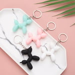 Fashion Keychain Punk Balloon Dog Mjukt Gummi Hund Nyckelringar för Kvinnor Väska Hänge Smycken Prydnad Mäns Bil Nyckelring Nyckelkedja 4 st