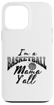 Coque pour iPhone 13 Pro Max Southern Moms Cadeau de basket-ball fantaisie pour femme Gris et noir