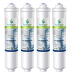 4x In-Line External water filter compatible with Samsung LG Daewoo Beko fridge