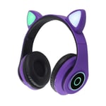 Casque sans fil Bluetooth chat oreille lueur lumiere st¿r¿o basse casques enfants Gamer fille cadeaux PC t¿l¿phone casque de jeu pour IPad-rose_XINENGJI