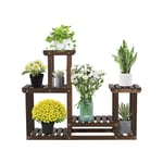 Tagère à Fleurs en Bois Support Porte Pots de Plante Fleurs avec 6 Tablettes Echelle Plantes Escalier Présentoire de Jardin pour Maison Balcon