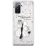 ERT GROUP Coque de téléphone Portable pour Samsung S20 FE / S20 FE 5G Original et sous Licence Officielle Disney Motif Cruella and Puppy 001 adapté à la Forme du téléphone Portable, partiel imprimé