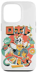 Coque pour iPhone 13 Pro Neko Roboto Kawaii Mecha Hero Japonais Dessin Animé Chat Robot