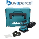 Makita DBO481ZJ 18v LXT 114mm 1/4 Sheet Finishing Cordless Palm Sander + Makpac