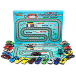 KreativeKraft Advent Calendar 2024 with 24 Diecast Mini Racing Cars or Construction Trucks (Racing Cars)