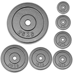 Chase Fitness Cast Iron Weight Plates 2.5-20kg For 1" Dumbbell Weight Lifting (5kg x 4)